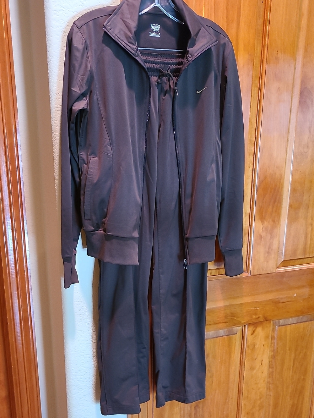 Nike Brown Full-Zip Track Jacket and Pants Set